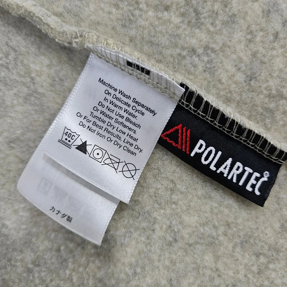 Eddie Bauer Vest Mens XXL Gray Polartec Fleece Full Zip Outdoor Gorpcore